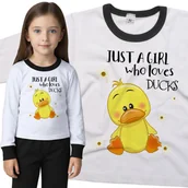 Piżamy dla dziewczynek - Piżama dziecięca Dziewczyna Która Kocha Kaczki 98/104 - VoloDonum - miniaturka - grafika 1