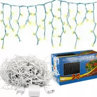 Oświetlenie świąteczne - Lampki sople kurtyna świetlna 500 LED BIAŁY CIEPŁY - miniaturka - grafika 1