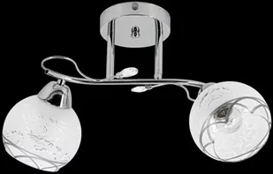 ELEM Lampa z witrażowym kloszem i kryształkami 2982/2 8C z serii OLIVIER - Lampy sufitowe - miniaturka - grafika 1