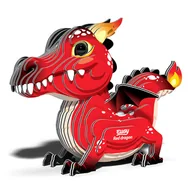 Modele do sklejania - Eko Układanka 3D Eugy - Smok Czerwony - miniaturka - grafika 1