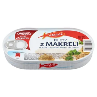 Graal FILETY Z MAKRELI W SOSIE MUSZTARDOWYM Z CHRZANEM 170G zakupy dla domu i biura! 42089623 - Konserwy i dania rybne - miniaturka - grafika 1