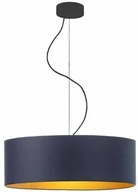 Lampy sufitowe - LAMPA WISZĄCA DO SALONU Z OKRĄGŁYM ABAŻUREM 50 CM AMY GOLD - miniaturka - grafika 1