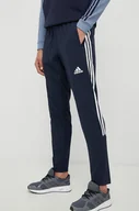 Spodnie męskie - adidas Performance spodnie treningowe Train Icons męskie kolor granatowy z nadrukiem - miniaturka - grafika 1