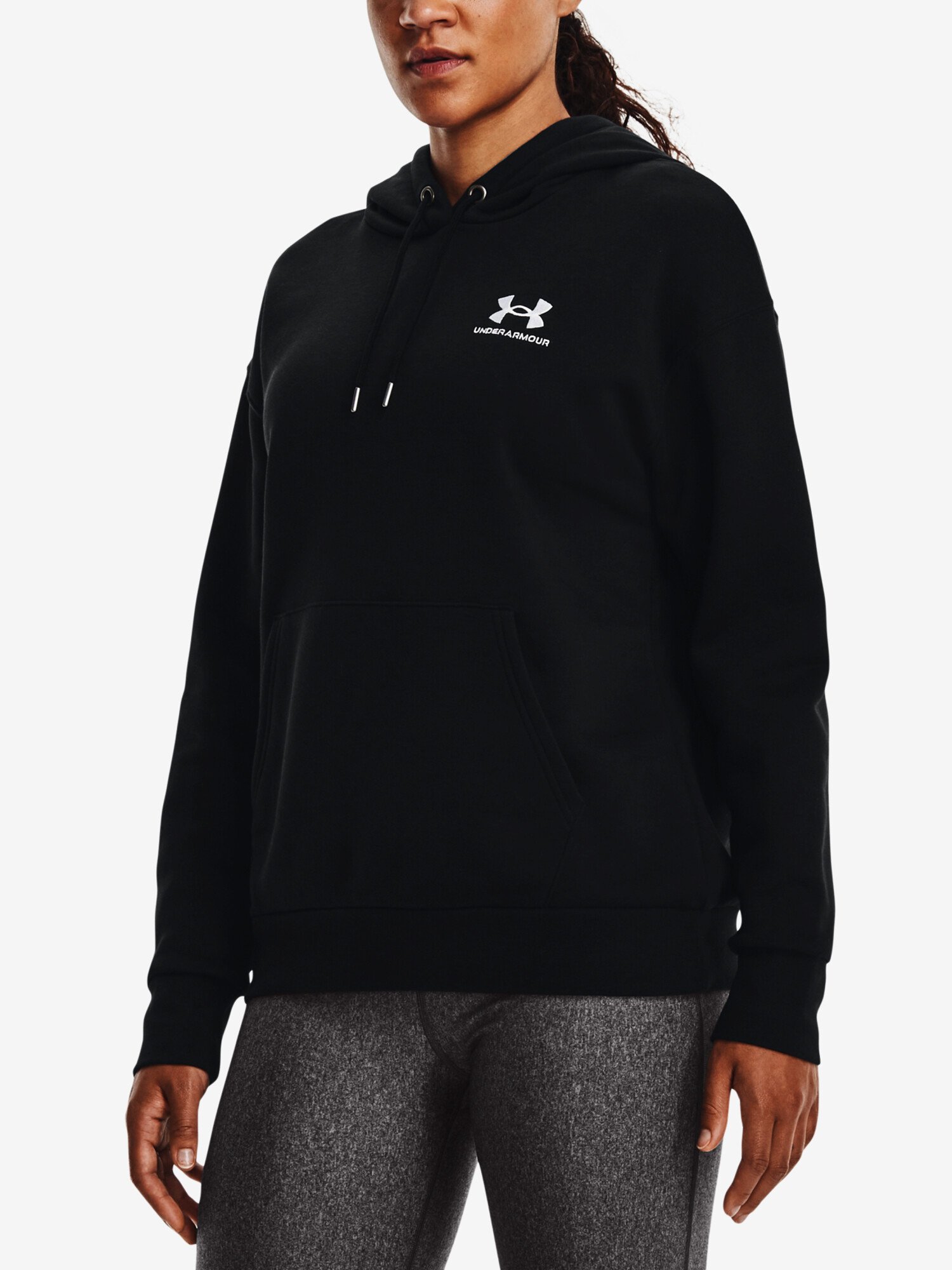 Bluza damska Under Armour Essential Fleece Hoodie-BLK S
