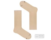 Skarpetki męskie - Beżowe skarpetki z bawełny organicznej - miniaturka - grafika 1