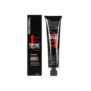 Goldwell Topchic, farba do włosów 6BM Matt Couture Brown Light, 60 ml - Farby do włosów i szampony koloryzujące - miniaturka - grafika 1
