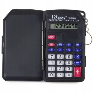 Kalkulator Kieszonkowy 8 Cyfr Brelok Składany Etui - Kalkulatory - miniaturka - grafika 1