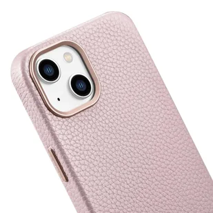 iCarer Litchi Premium Leather Case skórzane etui iPhone 14 magnetyczne z MagSafe różowy (WMI14220709-PK) - Etui i futerały do telefonów - miniaturka - grafika 10