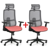 Fotele i krzesła biurowe - Krzesło biurowe JANE 1+1 GRATIS, czerwone - miniaturka - grafika 1