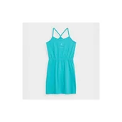 Sukienki i spódnice sportowe - Sukienka 4F Jr 4FJSS23TDREF026 (kolor Zielony, rozmiar 140 cm) - miniaturka - grafika 1