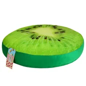 Poduszki dekoracyjne - Poduszka Okrągła Illusione 40x40x7 cm, Kiwi - miniaturka - grafika 1
