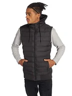 Garnitury - Urban Classics Męska kamizelka z kapturem, mała bąbelkowa, czarny (blk/blk 17), S - miniaturka - grafika 1