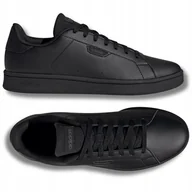 Trampki męskie - BUTY SPORTOWE MĘSKIE TRAMPKI ADIDAS WYGODNE NA CO DZIEŃ CZARNE 42 2/3 - miniaturka - grafika 1