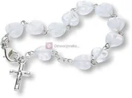 Różańce - Różaniec dziecięcy z serduszkami białymi - miniaturka - grafika 1