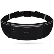 Etui i futerały do telefonów - Saszetka Pas do biegania nerka etui na telefon słuchawki - Czarny - miniaturka - grafika 1