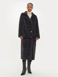 MICHAEL Michael Kors Futro 77B1401M52 Granatowy Oversize - Płaszcze damskie - miniaturka - grafika 1