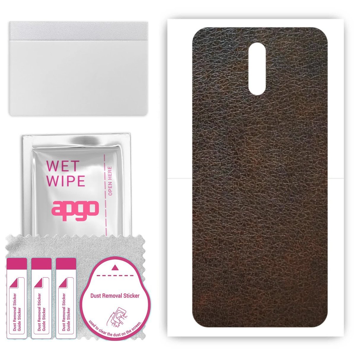 Folia naklejka skórka strukturalna na TYŁ do Nokia 2.3 - Skóra Brązowa - apgo SKINS