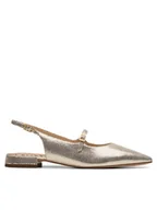 Sandały damskie - Clarks Sandały Sensa15 Shine 26181315 Złoty - miniaturka - grafika 1