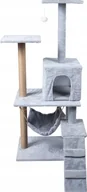 Drapaki dla kotów - Drapak dla kota legowisko wieża domek schodki 4 poziomy szary - miniaturka - grafika 1