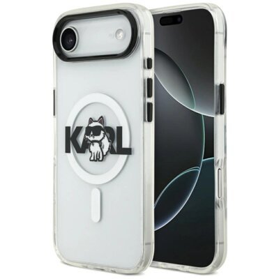 Etui KARL LAGERFELD IML Choupette Sketch Logo MagSafe do Apple iPhone Air Przezroczysty