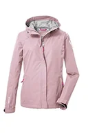Kurtki damskie - Killtec Damska kurtka funkcyjna 2 1/2 warstwowa, z kapturem, pakowana KOS 49 WMN JCKT; mauve, 46, 39167-000 - miniaturka - grafika 1