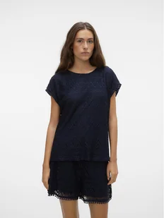 Vero Moda Bluzka Maya 10304457 Granatowy Wide Fit - Bluzki damskie - miniaturka - grafika 1