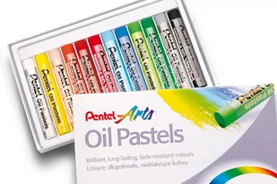 Pentel Poland Sp. z o.o. Pastele olejne 12 KOLORÓW, PHN-12 - Przybory szkolne - miniaturka - grafika 1