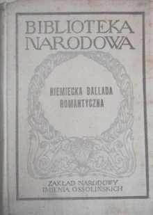 Niemiecka ballada romantyczna - Poezja - miniaturka - grafika 1
