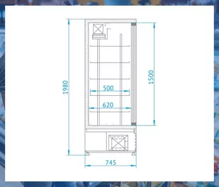 Szafa chłodnicza przeszklona SCh-SR 1600 ECOline RAPA - Szafy i witryny chłodnicze - miniaturka - grafika 3