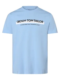 Tom Tailor Denim T-shirt męski Mężczyźni Bawełna niebieski nadruk, S - Koszulki męskie - miniaturka - grafika 1