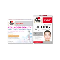 Suplementy diety - Doppelherz® system KOLLAGEN BEAUTY NOWY SMAK! Pomarańcza i marakuja + Doppelherz® aktiv LIFTING Complex PREMIUM ZESTAW - miniaturka - grafika 1