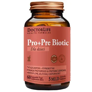 Doctor Life Pro+Pre Biotic Dla Dzieci, 60 kapsułek - Układ pokarmowy - miniaturka - grafika 1