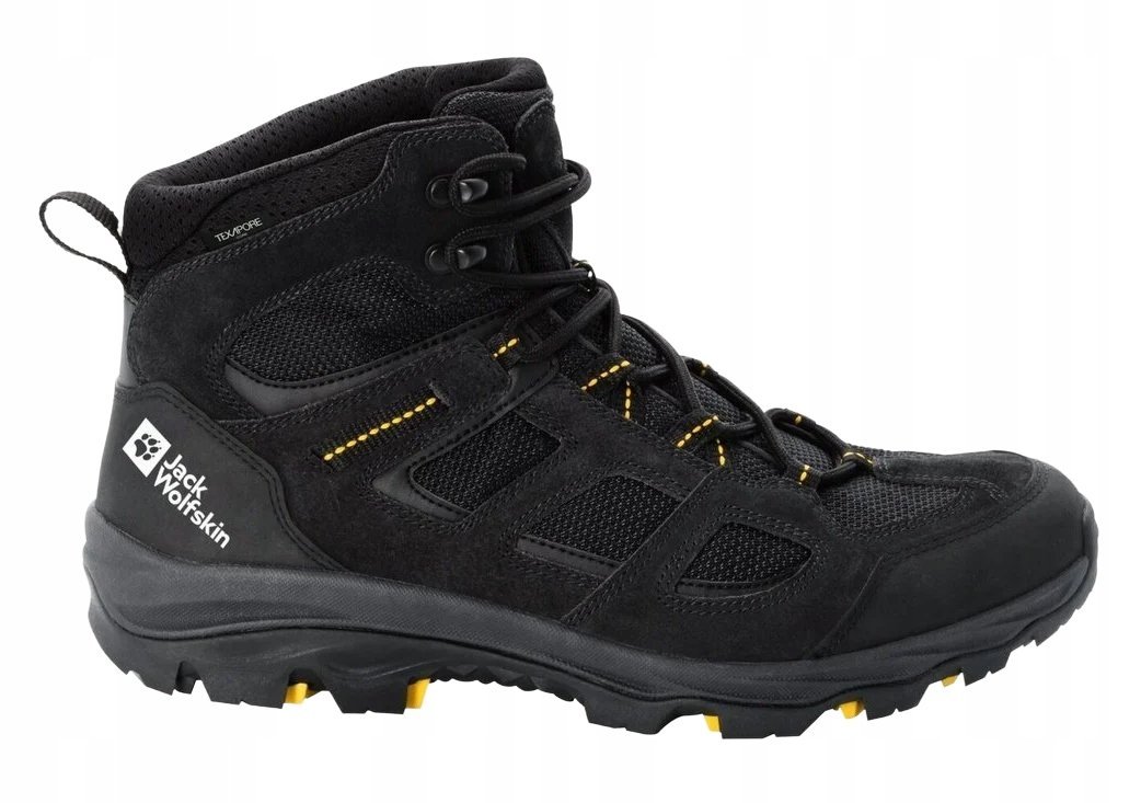 JACK WOLFSKIN VOJO 3 BUTY TREKKINGOWE MĘSKIE CZARNE ZE SKÓRĄ 44 16cA