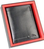 Portfele - Portfel Męski Skórzany EL FORREST Skóra Bydlęca Duży Pionowy Bez Zapięcia Dwa Skrzydełka RFID CZARNY 896 301 13 x 10 x 3 [cm] - miniaturka - grafika 1
