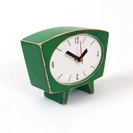 Zegary - Cichy zegar drewniany zielony - miniaturka - grafika 1