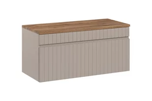 KASZMIROWA Szafka Łazienkowa pod Umywalkę z BLATEM 100 cm FREZOWANY FRONT - Szafki łazienkowe - miniaturka - grafika 1