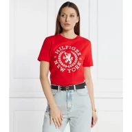 Koszulki i topy damskie - Tommy Hilfiger T-shirt REG CREST C-NK TEE SS | Regular Fit - miniaturka - grafika 1