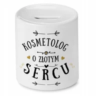 Skarbonki - Dla Kosmetologa Skarbonka na Urodziny Prezent z Nadrukiem ze Zdjęciem + Opakowanie na prezent (wzór 01) - miniaturka - grafika 1