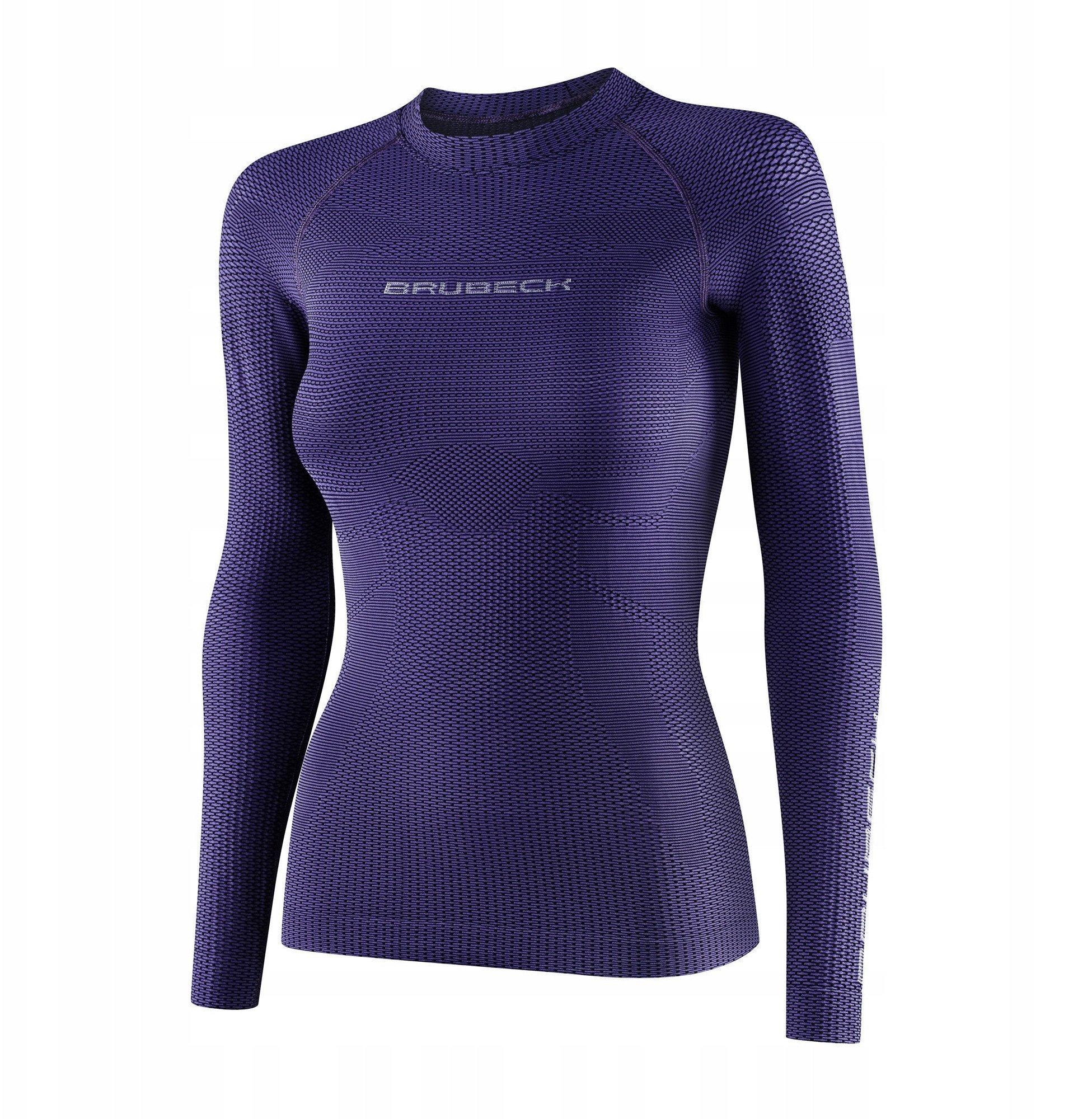 LS1594W Koszulka damska 3D PRO z długim rękawem fioletowy L