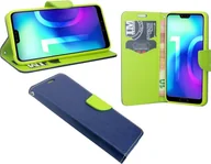 Etui i futerały do telefonów - Etui na telefon komórkowy Honor 10 z klapką, pokrowiec ochronny na smartfona niebiesko-zielony - miniaturka - grafika 1