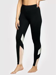 Spodnie damskie - Esotiq Legginsy Arya 39033 Czarny Slim Fit - grafika 1