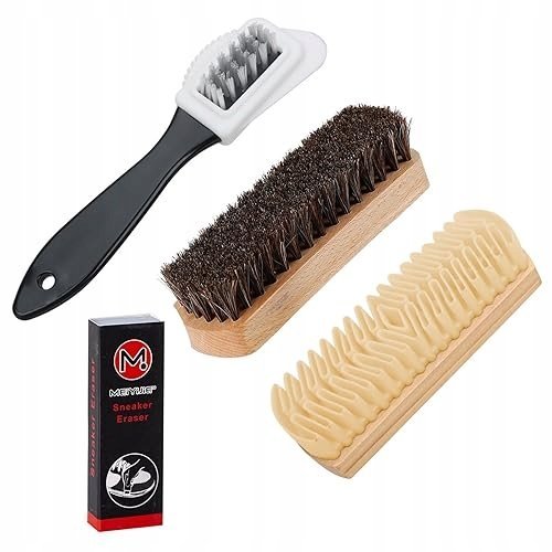 SZCZOTKI DO BUTÓW ZAMSZOWYCH ZESTAW 4 SZTUKI PIELĘGNACJI ZAMSZU do włosów