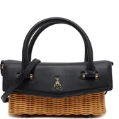 Torebki damskie - Patrizia Pepe Kuferek | z dodatkiem skóry - miniaturka - grafika 1