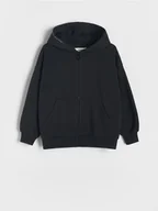 Bluzy dla dziewczynek - Reserved - Bluza z haftem - czarny - miniaturka - grafika 1