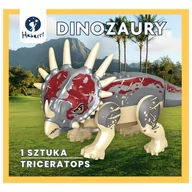 Klocki - Klocki Dinozaur duży beżowy - Triceratops - miniaturka - grafika 1