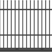 Ogrodzenia - Polbram Brama przesuwna Majorka 5x1,5 m prawa antracytowa automat - miniaturka - grafika 1