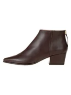 Botki damskie - Unisa Skórzane botki w kolorze brązowym - miniaturka - grafika 1