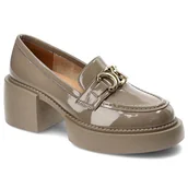 Półbuty damskie - Beżowe Półbuty S.Barski Damskie Eleganckie Obuwie - miniaturka - grafika 1