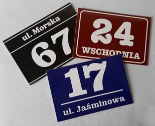 Klasyczna tabliczka z numerem domu - wzory do wyboru - Artykuły do ekspozycji w sklepie - miniaturka - grafika 1