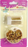 Pozostałe akcesoria dla plastyków - Hasta Brokat Sypki 8g Konfetti 10g Zlo 307631 B/c - miniaturka - grafika 1